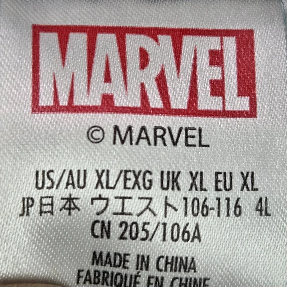 Marvel Avengers Men Activewear Shorts XL Black Lined Logo Workout Gym READ